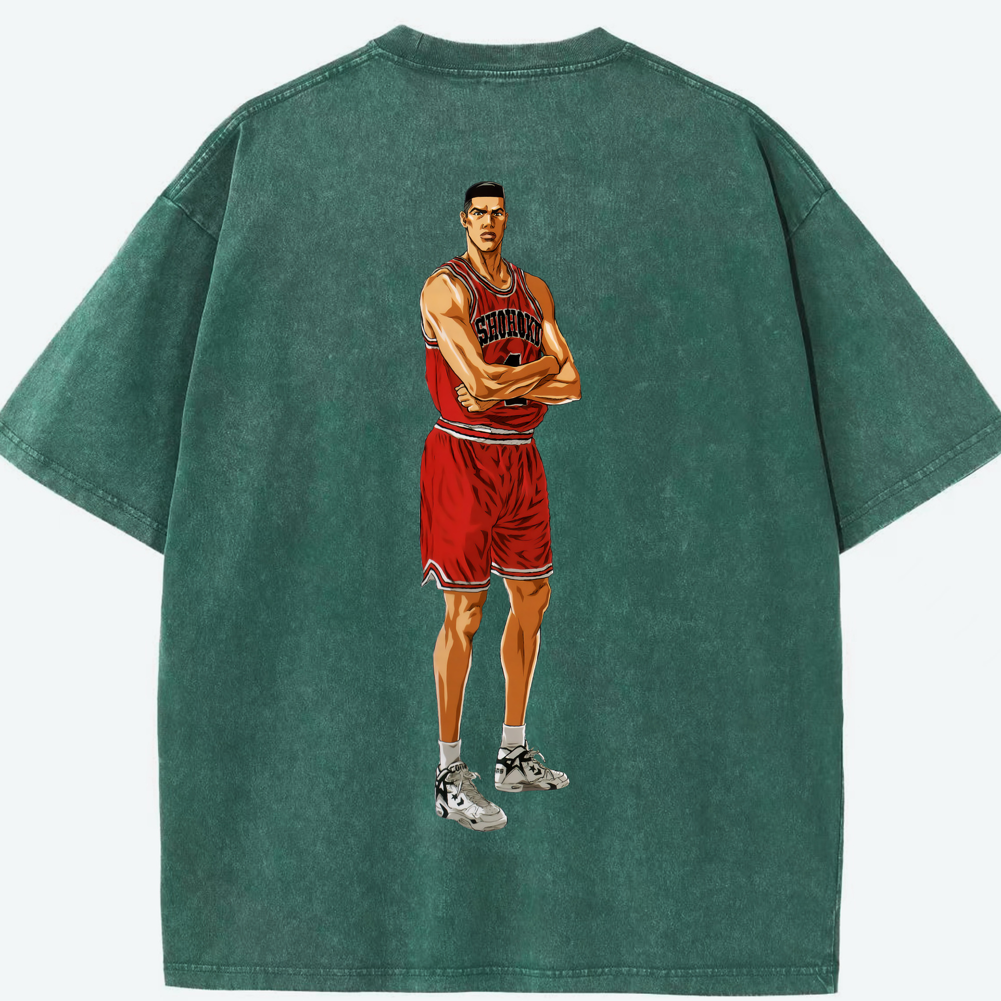 （画像用） SLAM DUNK／スラムダンク 綿100% ヴィンテージ風 半袖Tシャツ（背面プリント）